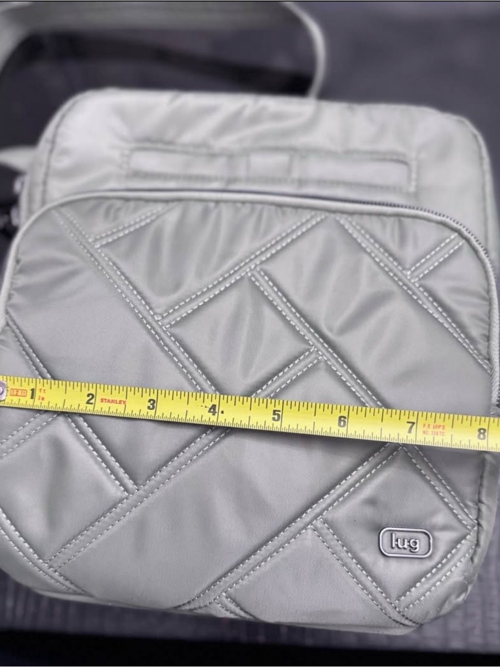 lug Quilted Crossbody Bag in Light Gray - Picture 5 of 6